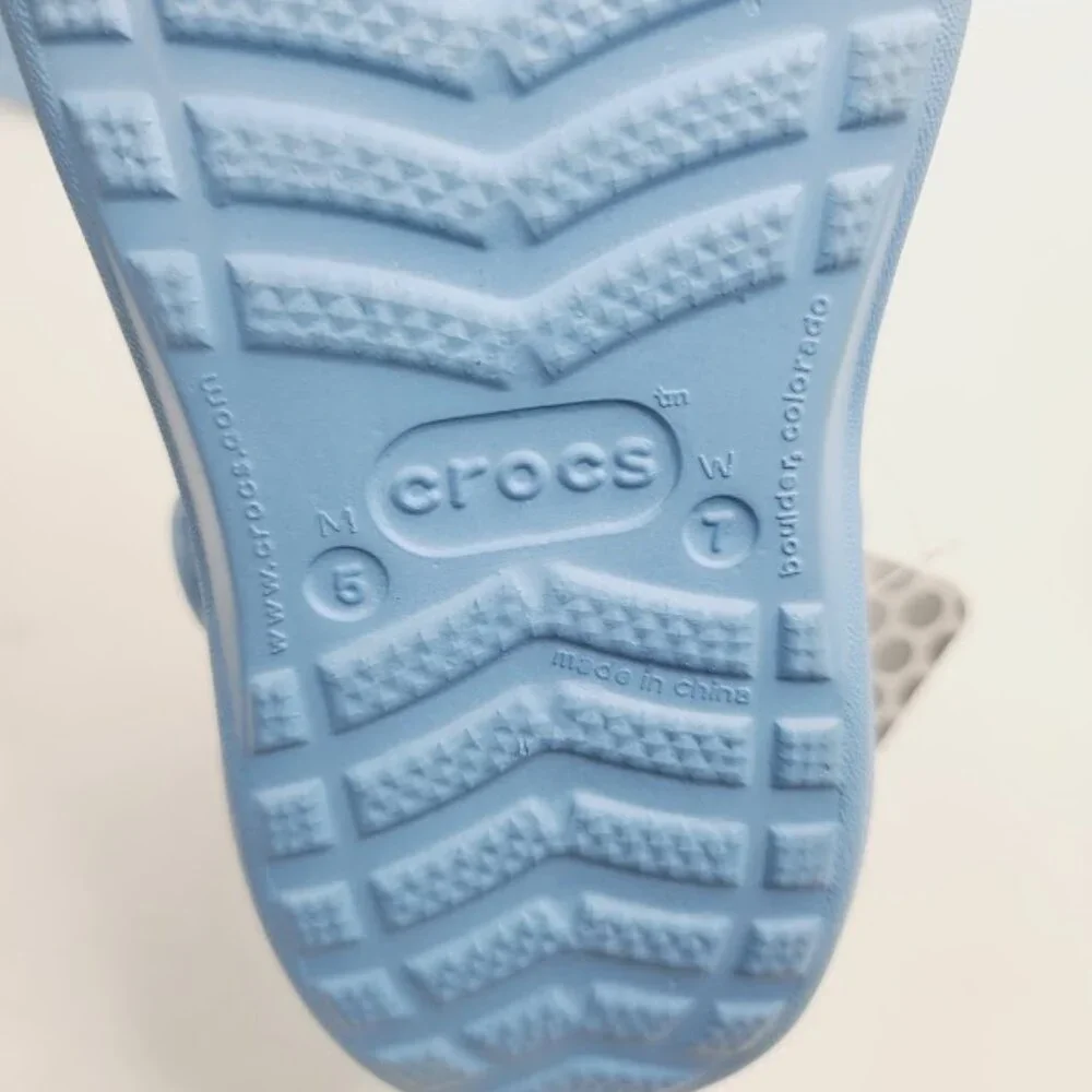 Crocs Men's Light Blue Specialist Adjustable Slip-On‎ Casual Clogs Size 5